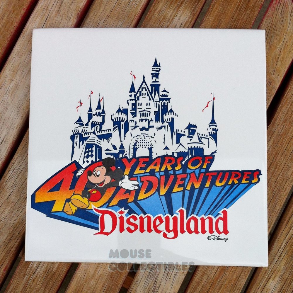 1995 Disneyland Tile Trivet 40th Anniversary Mickey Castle Kitchen Disney Parks